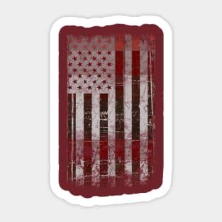 American flag Firefighter Sticker